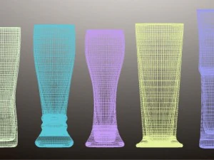 cole&ccedil;&atilde;o de embalagens de vidro 06 Modelo 3D