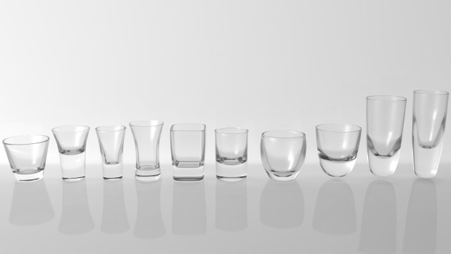 glass pack collection 07 3D Model .c4d .max .obj .3ds .fbx .stl .blend 