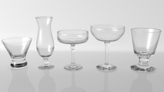 glass pack collection 10 3D Модель .c4d .max .obj .3ds .fbx .stl .blend 