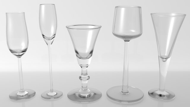glass pack collection 11 3D Model .c4d .max .obj .3ds .fbx .stl .blend 