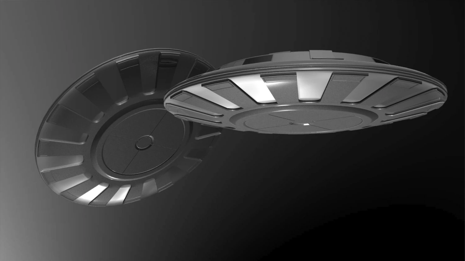 ufo classic flying saucer 3D Model .c4d .max .obj .3ds .fbx .stl .blend