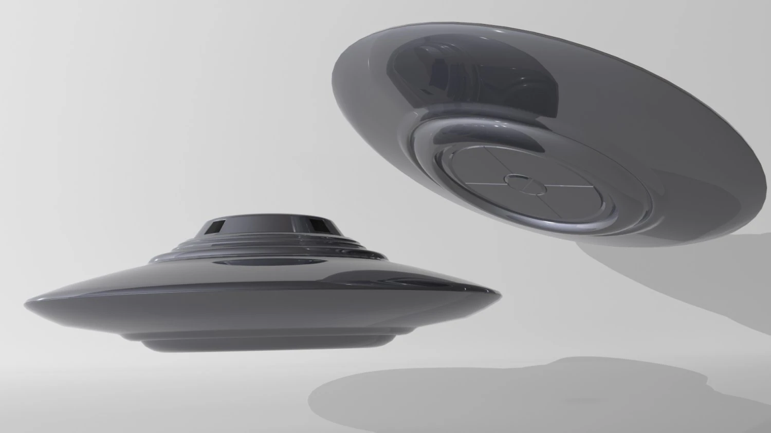 ufo classic flying saucer 02 3D Model .c4d .max .obj .3ds .fbx .stl .blend 