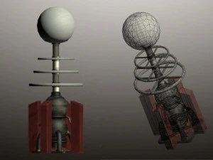 테슬라 코일 타워 3D 모델