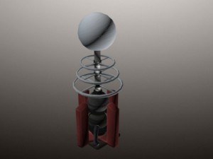 tesla coil tower 3D Модель