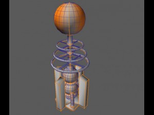 tesla coil tower 3D Модель