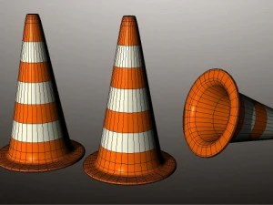 cone de tr&acirc;nsito Modelo 3D