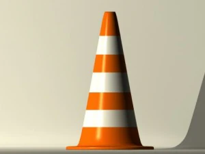 cone de tr&acirc;nsito Modelo 3D