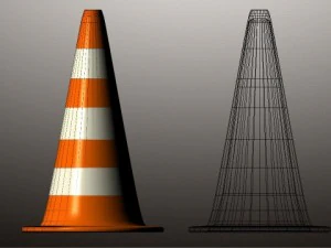 cone de tr&acirc;nsito Modelo 3D