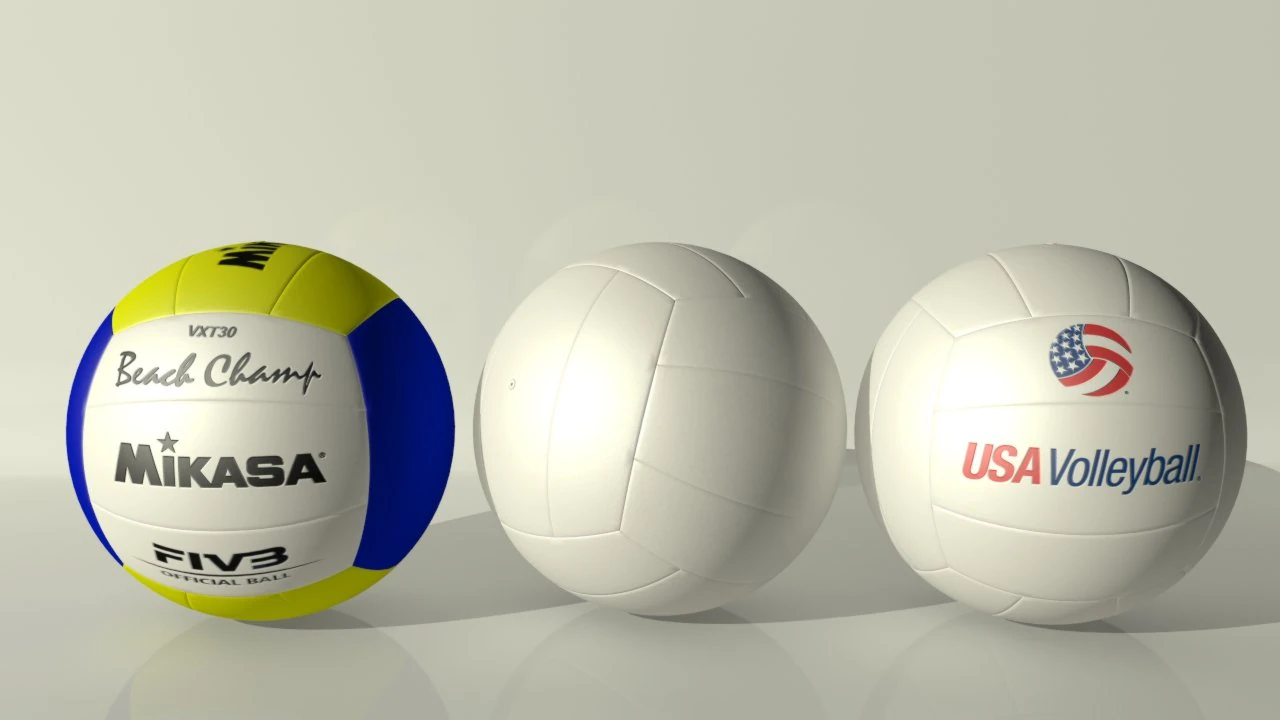 volley ball collection 3D Model .c4d .max .obj .3ds .fbx .stl .blend 
