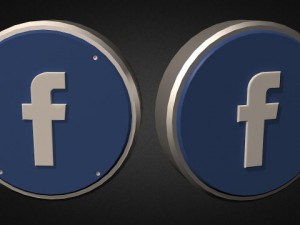 facebook logo collection Model 3D