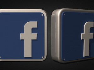 facebook logo collection Model 3D