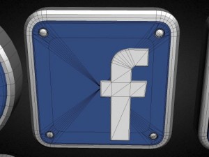 facebook logo collection Model 3D