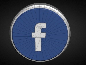 facebook logo collection Model 3D