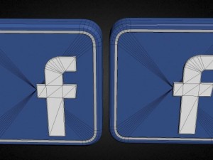 facebook logo collection Model 3D