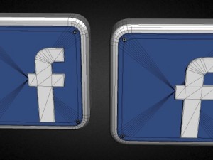 facebook logo collection Model 3D