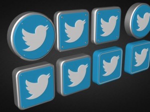 twitter logo collection 3D Model