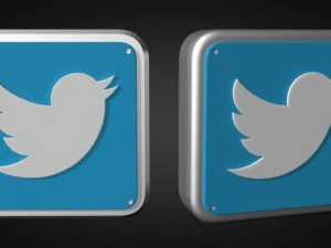 twitter logo collection 3D Model