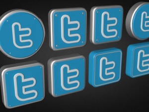 twitter logo collection 3D Model