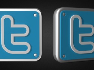 twitter logo collection 3D Model