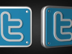 twitter logo collection 3D Model