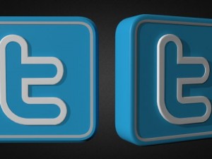 twitter logo collection 3D Model