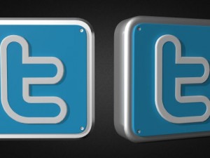 twitter logo collection 3D Model