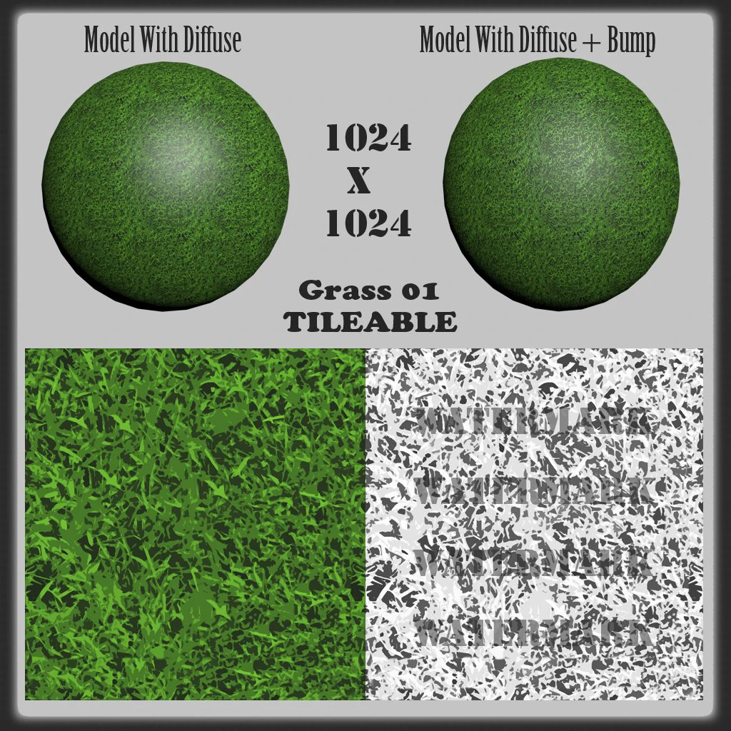 grass 01 toon tileable texture CG Textures .c4d .max .obj .3ds .fbx .stl .blend 