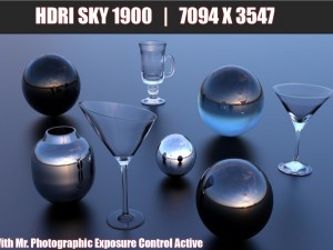 hdr 1900 spherical sky 3D Model