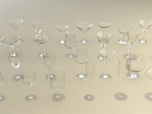 mega glass collection 01 vray 3Dモデル