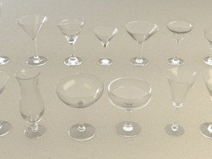 mega glass collection 01 vray 3Dモデル