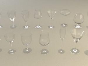 mega glass collection 01 vray 3Dモデル