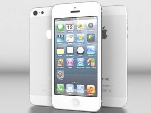 apple iphone 5 white silver vray 3D Model
