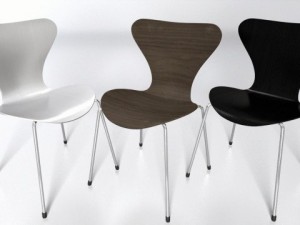 arne jacobsen 7 chair vray 3D Модель