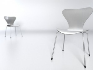 arne jacobsen 7 chair vray 3D Модель