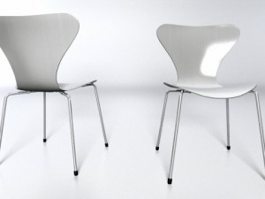 arne jacobsen 7 chair vray 3D Модель