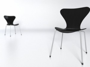 arne jacobsen 7 chair vray 3D Модель