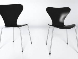 arne jacobsen 7 chair vray 3D Модель