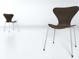arne jacobsen 7 chair vray 3D Модель