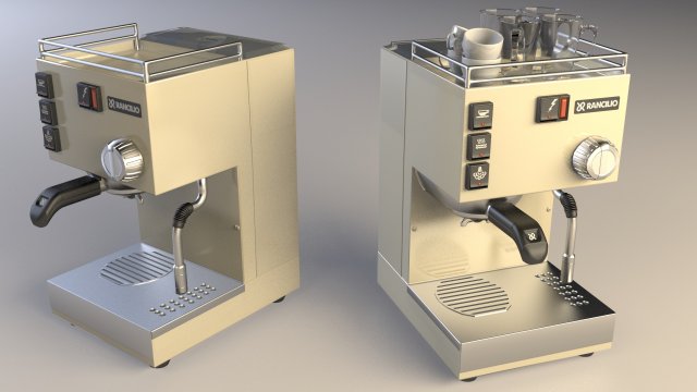 rancilio espresso machine retro 3Dモデル .c4d .max .obj .3ds .fbx .stl .blend 