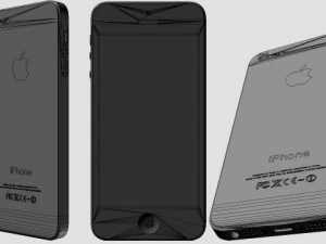 apple iphone 5 black edition blacksilver vray 3D Model