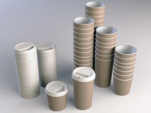 coffee cup take away vray 3D Model