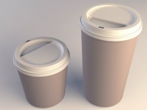 coffee cup take away vray 3D Model