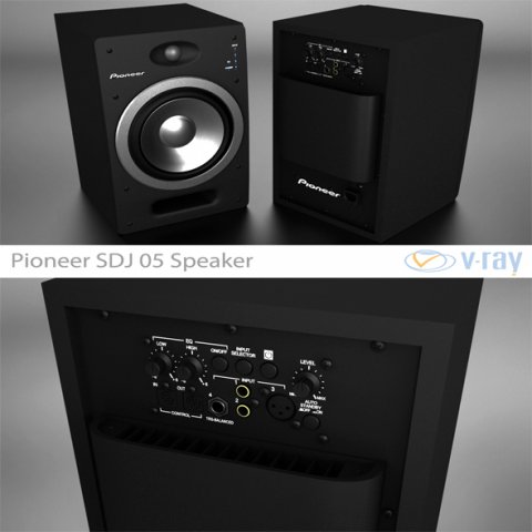 pioneer sdj05 speaker Modelo 3D .c4d .max .obj .3ds .fbx .stl .blend 