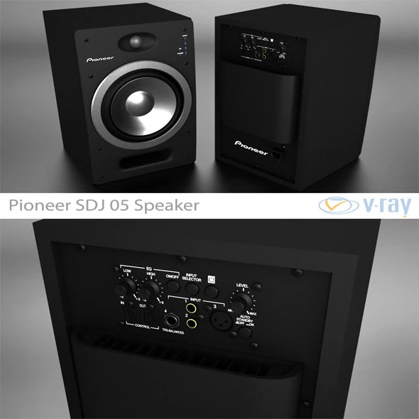 pioneer sdj05 speaker 3D Model .c4d .max .obj .3ds .fbx .stl .blend 
