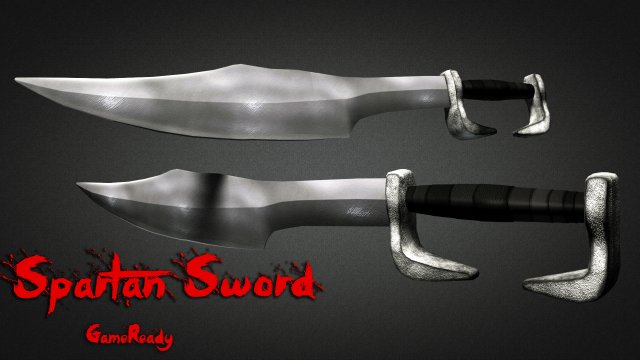 spartan sword 3D 모델 .c4d .max .obj .3ds .fbx .stl .blend 