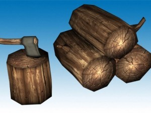 lumbers with axe  low poly 3D Model
