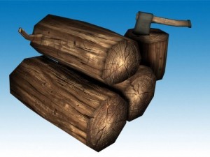 lumbers with axe  low poly 3D Model