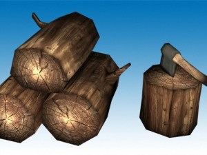 lumbers with axe  low poly 3D Model