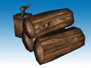 lumbers with axe  low poly 3D Model