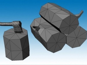 lumbers with axe  low poly 3D Model
